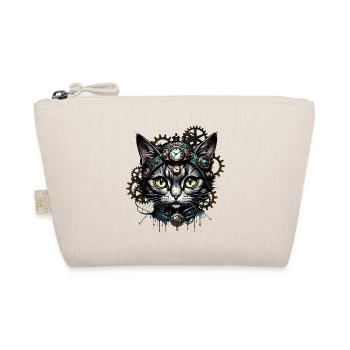 Mignon chat steampunk avec des horloges et des engrenages. - Trousse biologique - nature - Devant