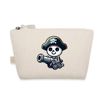 Pirate Skull - Skeleton Treasure - Organic Pouch - nature - Front