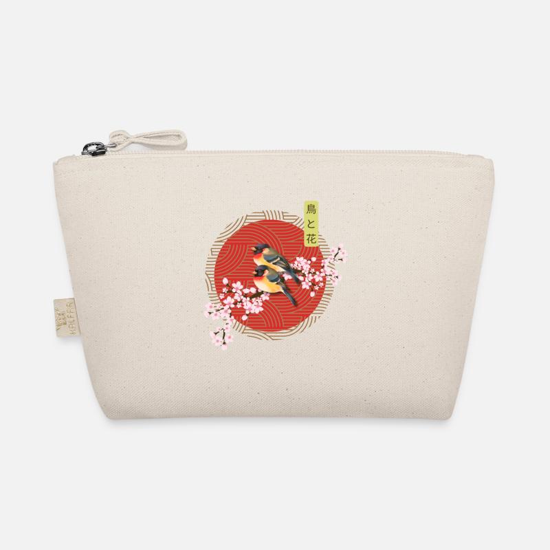 Ästhetische japanische Kunst Vögel mit Sakura - Bio-Täschchen - Natur