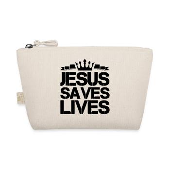jesus saves lives - Bio-Täschchen - Natur - Vorne
