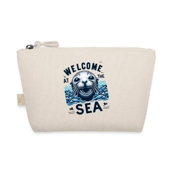 Seerobbe willkommen am Meer welcome at the sea - Bio-Täschchen - Natur - Vorne