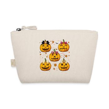 Halloween Pumpkin, Coquette Bow, Fall season - Organic Pouch - nature - Front