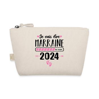 Je vais être marraine en 2024 cadeau marraine 2024 - Trousse biologique - nature - Devant