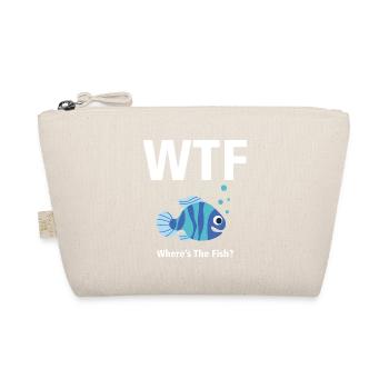 WTF T-shirt - Where's The Fish BLUE - Organic Pouch - nature - Front