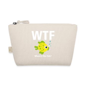 WTF T-Shirt - Wo ist der Fisch? GELB - Bio-Täschchen - Natur - Vorne