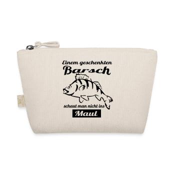 Angler Motiv mit Barsch - Bio-Täschchen - Natur - Vorne
