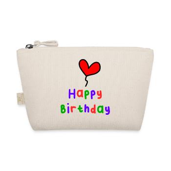 HAPPY BIRTHDAY. HAPPY BIRTHDAY. ANNIVERSARY. - Organic Pouch - nature - Front