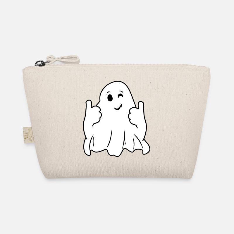 Winking ghost Organic Pouch
