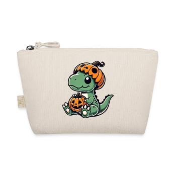 Mignon Halloween Dino T-Rex Dessin animé Citrouille - Trousse biologique - nature - Devant
