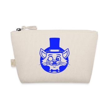 Sir Cat Gentleman Top Hat Monocle Rich Gentleman - Organic Pouch - nature - Front