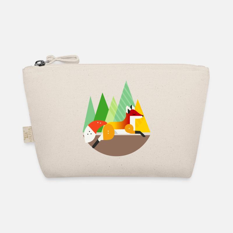 Fox motif – peace and nature in a geometric style Organic Pouch