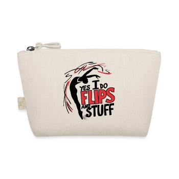 Yes, I do flips and stuff! - Organic Pouch - nature - Front