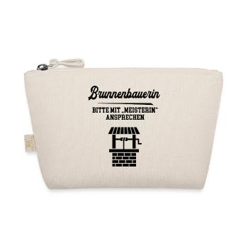Brunnenbauerin Meister Prüfung Abschluß Brunnenbau - Bio-Täschchen - Natur - Vorne