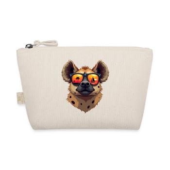 A funny hyena wearing sunglasses - Organic Pouch - nature - Front
