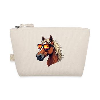 Horse Wearing Sunglasses - Organic Pouch - nature - Front