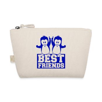 Meilleurs amis Pingouins Texte Couple Deux amis Équipe - Trousse biologique - nature - Devant