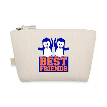 Meilleurs amis Pingouins Texte Couple Deux amis Équipe - Trousse biologique - nature - Devant