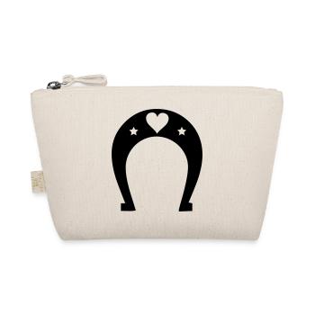 horseshoe heart - Organic Pouch - nature - Front