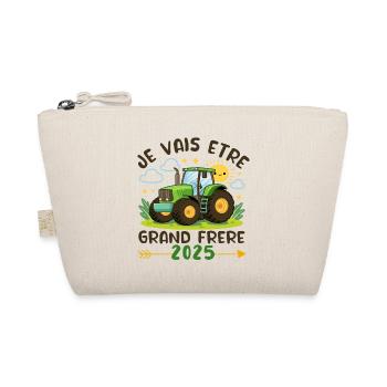 Annonce Grossesse Grand Frère Tracteur 2025 - Trousse biologique - nature - Devant