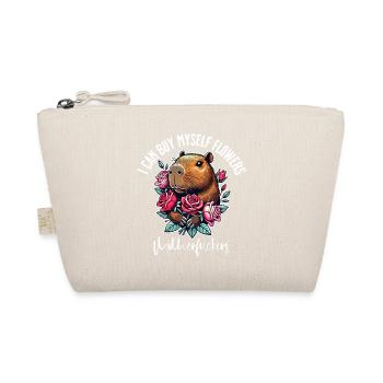I Can Buy Myself Flowers – Freches Capybara-Design - Bio-Täschchen - Natur - Vorne