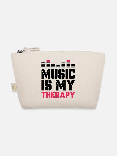 music is my therapy - Organic Pouch - nature - Front