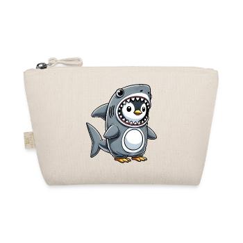 Cute Penguin Shark Funny Cartoon Costume - Organic Pouch - nature - Front