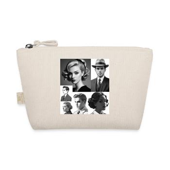 Retro hairstyles and clothes - Organic Pouch - nature - Front