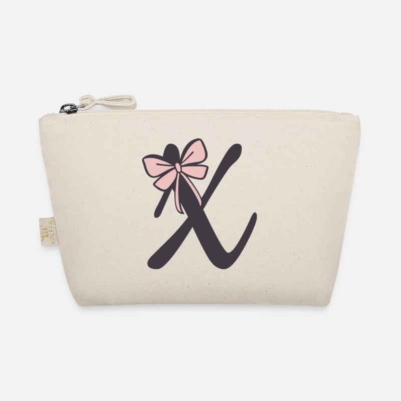 Anfangsbuchstabe X Schleifchen Bio-Täschchen