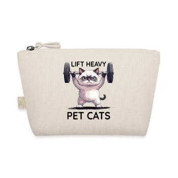 Gym Bodybuilding Cat - Organic Pouch - nature - Front
