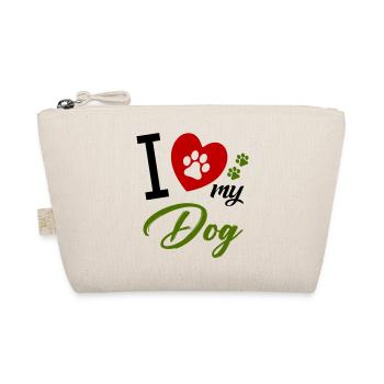 i love my dog 1 - Bio-Täschchen - Natur - Vorne