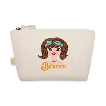 Brunette Retro Vintage - Bio-Täschchen - Natur - Vorne