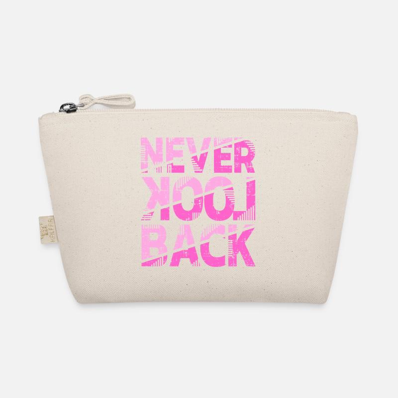 Never Look Back Motivational Design - Organic Pouch - nature