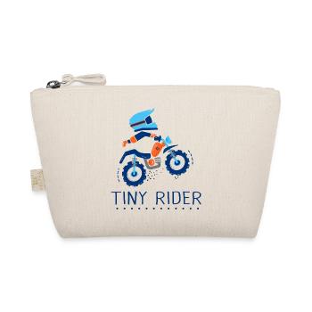 Winziger Fahrer Baby Biker Motocross - Bio-Täschchen - Natur - Vorne
