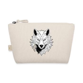 Mystic Wolf Face Print - Organic Pouch - nature - Front