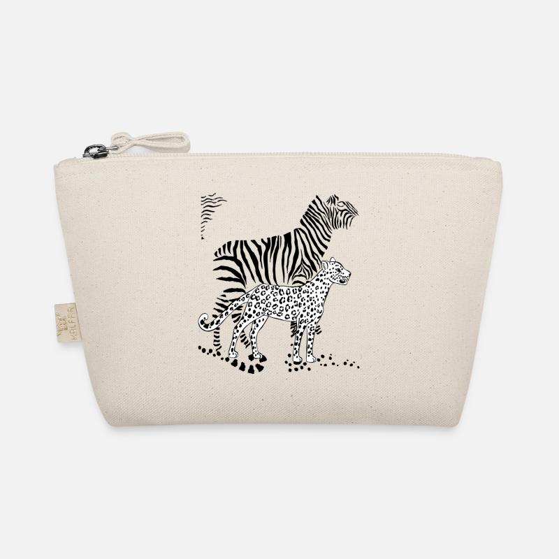 Leopard und Zebra - Bio-Täschchen - Natur