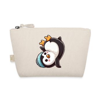 Pinguin Kopfstand Chibi Cartoon Breakdance - Bio-Täschchen - Natur - Vorne