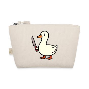 White Goose Duck Duckling Knife Defense Defense - Organic Pouch - nature - Front