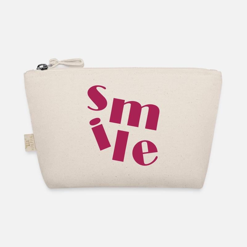 Smile Lachen - Bio-Täschchen - Natur