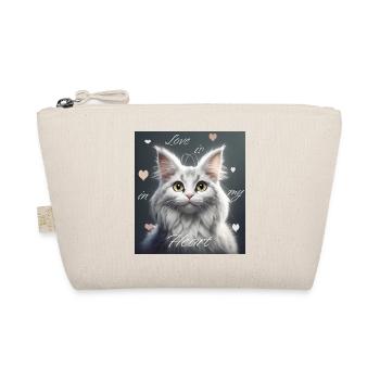 L’amour des chats – l’amour est dans mon cœur - Trousse biologique - nature - Devant