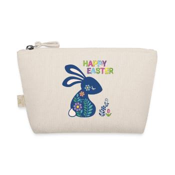 Osterhase Happy Easter - Bio-Täschchen - Natur - Vorne