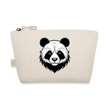 Elegant Panda Mask Design - Organic Pouch - nature - Front