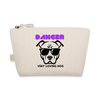 Danger Very Loving Dog, chien cool avec des lunettes noires - Trousse biologique - nature - Devant
