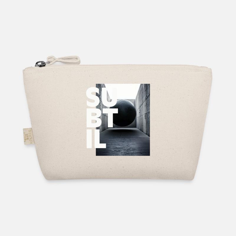 Weightlessness, subtle black and white, graphic design Organic Pouch