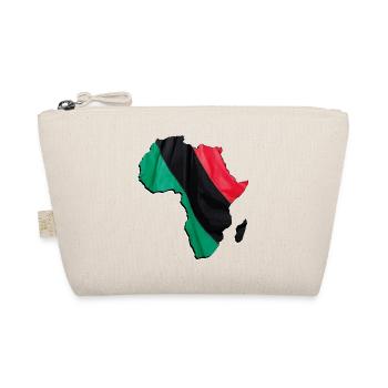 Pan Afrika Flagge in der Afrika Landkarte - Bio-Täschchen - Natur - Vorne