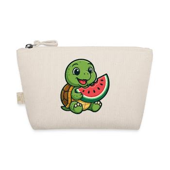 Tortue mignonne avec melon design d’été - Trousse biologique - nature - Devant