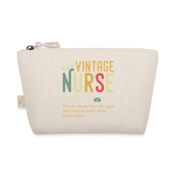 Vintage Krankenschwester Definition Lustig Registrierte Krankenpflege - Bio-Täschchen - Natur - Vorne