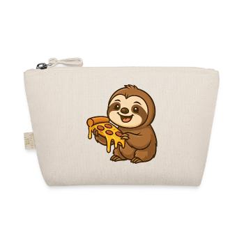 Cute Sloth Cartoon Pizza Pizza Lover Fun - Organic Pouch - nature - Front