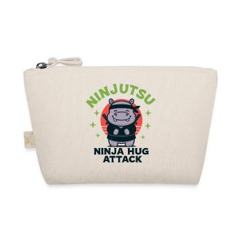 Ninja Kuschel Hippo - Bio-Täschchen - Natur - Vorne