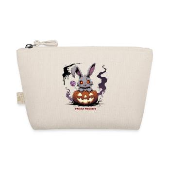Obsessively sweet – creepy bunny in the pumpkin - Organic Pouch - nature - Front