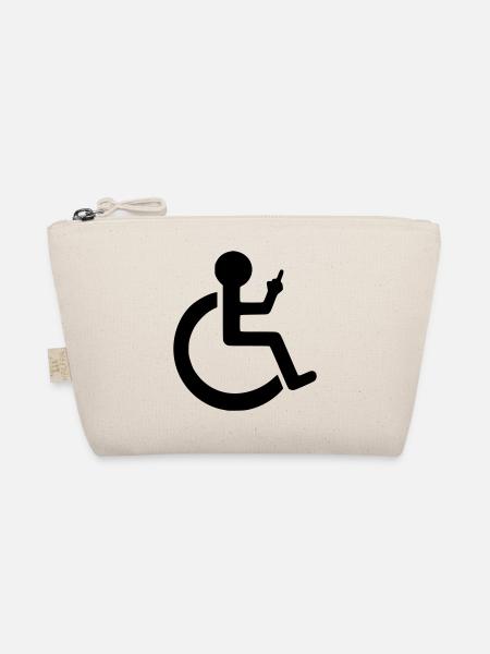 Wheelchair user with a clear opinion # - Organic Pouch - nature - Front